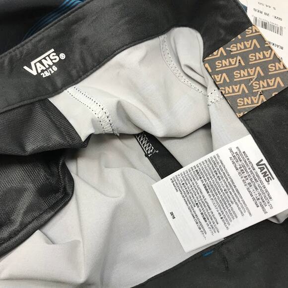 VANS Era Boardshort 28/16 Drawstring Waist Pocket Stretch Black Moroccan NWT - Picture 4 of 4